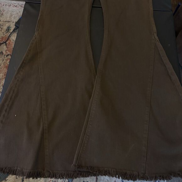 Lucky & Blessed size 16 womens Brown High Rise Flare Jeans Stretch NWT 34 x 33 - Picture 2 of 10